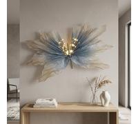 Garden Greatness Lunaria Aurora Blue LED Butterfly Wall Light Garden Greatness Blue