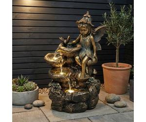 Garden Greatness Lunaria Bronze Fairy Water Feature | Size: 1 Pack Garden Greatness Multicolor 1 Pack