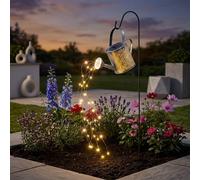 Garden Greatness Lunaria Damasque Solar Watering Can Stake Light in Silver | Size: 1 Pack Garden Greatness Silver 1 Pack
