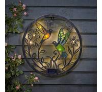 Garden Greatness Lunaria Hummgbird Disc Solar Wall Light | Size: 1 Pack Garden Greatness Multicolor 1 Pack