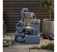 Garden Greatness Lunaria Mains Elephant Water Feature in Grey | Size: 1 Pack Garden Greatness Grey 1 Pack