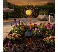 Garden Greatness Lunaria Marigold Solar Flower Stake Light Garden Greatness Multicolor