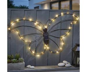 Garden Greatness Lunaria Papillon Butterfly Solar Wall Light