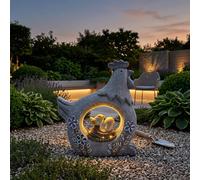 Garden Greatness Lunaria Sitting Chicken Garden Solar Ornament | Size: 1 Pack Garden Greatness Multicolor 1 Pack
