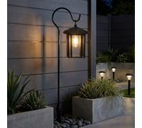 Garden Greatness Lunaria Solar Shepard's Hook Lantern Stake Light
