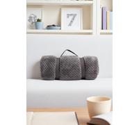 Garden Greatness Luxurious Charcoal Home Waffle Throw