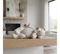 Garden Greatness Lying Daisy Bear Ornament - Premium Quality Home Decor