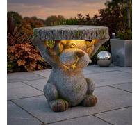 Garden Greatness Magnesia Light Up Dog Planter Stand Garden Greatness Multicolor