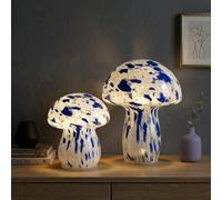 Garden Greatness Maison Aqua Duo Led Glass Mushroom Lamp