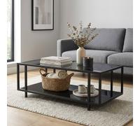 Garden Greatness Maison Black Framed Coffee Table in Brown | Size: 1 Pack Garden Greatness Brown 1 Pack