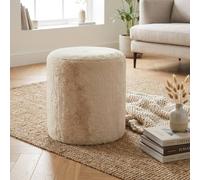 Garden Greatness Maison Faux Fur Storage Stool in Beige Garden Greatness Beige