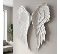 Garden Greatness Maison Glitter Angel Wings Duo in White | Size: 2 Pack Garden Greatness White 2 Pack