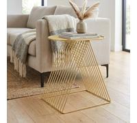 Garden Greatness Maison Gold Wire Art Coffee Side Table in Brown | Size: 1 Pack Garden Greatness Brown 1 Pack