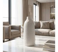 Garden Greatness Maison Linear Textured Vase in White | Size: 1 Pack Garden Greatness White 1 Pack