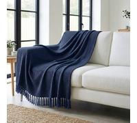 Garden Greatness Maison Navy Woven Throw | Size: 130 cm x 180 cm Garden Greatness Navy 130 cm x 180 cm