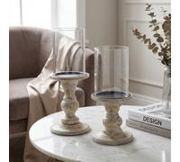 Garden Greatness Maison Pillar Candle Holder Pair