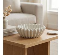 Garden Greatness Maison Pleated Blanc Bowl Decoration in Cream | Size: 1 Pack Garden Greatness Cream 1 Pack