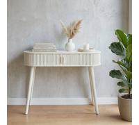 Garden Greatness Maison Ribbed Sand Side Table in Light Beige | Size: 1 Pack Garden Greatness Light Beige 1 Pack