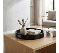 Garden Greatness Maison Ribbed Urban Tray Decoration in Black | Size: 1 Pack Garden Greatness Black 1 Pack