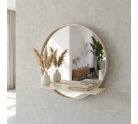 Garden Greatness Maison Round Mirror With Shelf