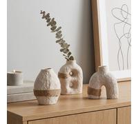 Garden Greatness Maison Textured Stoneware Loop Vase Trio