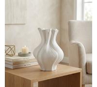 Garden Greatness Maison Wavy Ribbed Blanc Vase | Size: 1 Pack Garden Greatness Multicolor 1 Pack