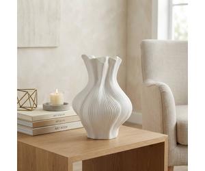 Garden Greatness Maison Wavy Ribbed Blanc Vase | Size: 1 Pack Garden Greatness Multicolor 1 Pack