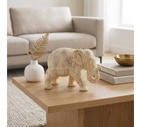 Garden Greatness Majestic Carved Elephant Ornament in Tan | Size: 1 Pack Garden Greatness Tan 1 Pack