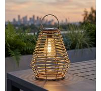 Garden Greatness Maris Solar Rattan Style Lantern in Brown | Size: 1 Pack Garden Greatness Brown 1 Pack