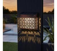Garden Greatness Maroc Solar Wall Fence Decorative Post Light in Bronze | Size: 1 Pack Garden Greatness Bronze 1 Pack