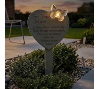 Garden Greatness Memorial Solar Light Up Heart Plaque Mum | Size: 1 Pack Garden Greatness Multicolor 1 Pack