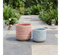 Garden Greatness Mum's Garden Plant Lady Planter Pot Duo Garden Greatness Multicolor