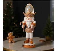 Garden Greatness Musical Gingerbread Nutcracker Snowglobe in Brown | Size: 1 Pack Garden Greatness Brown 1 Pack
