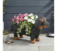 Garden Greatness Natural Rustic Dachshund Dog Planter