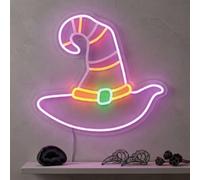 Garden Greatness Neonesque Led Witch's Hat Halloween Wall Light