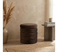 Garden Greatness Noe Velvet Coffee Storage Stool in Dark Brown Garden Greatness Dark Brown