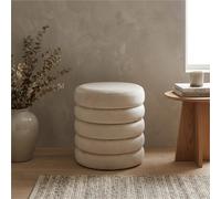 Garden Greatness Noe Velvet Ecru Storage Stool Garden Greatness Ecru