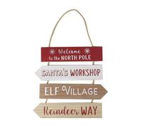 Garden Greatness North Pole Hanging Christmas Plaque | Size: 1 Pack Garden Greatness Multicolor 1 Pack