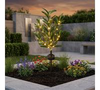 Garden Greatness Olive Tree Solar Garden Stake Lights | Size: 1 Pack Garden Greatness Olive 1 Pack