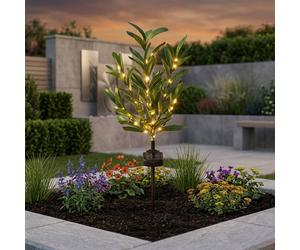 Garden Greatness Olive Tree Solar Garden Stake Lights | Size: 1 Pack Garden Greatness Olive 1 Pack