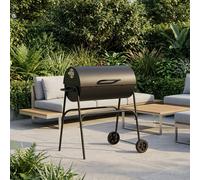 Garden Greatness Pagoda Drum Wheeled Charcoal Garden BBQ in Dark Grey Garden Greatness Dark Grey