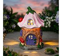 Garden Greatness Pink Roof Fairy House Solar Garden Light | Size: 1 Pack Garden Greatness Pink 1 Pack