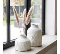 Garden Greatness Pippa Textured Ceramic Vase Pair in Red | Size: 2 Pack Garden Greatness Red 2 Pack