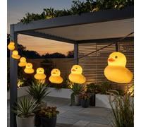 Garden Greatness Playful Rubber Duck Solar String Lights Garden Greatness Multicolor