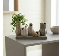 Garden Greatness Pumpkin Shaped Decorative Vase On Plate