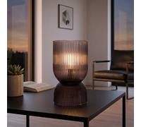 Garden Greatness Relica Curved Taupe Glass Lamp Garden Greatness Taupe