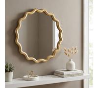Garden Greatness Relica Gold Wave Framed Wall Mirror | Size: 1 Pack Garden Greatness Gold 1 Pack