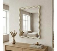 Garden Greatness Relica Ivory Wavy Wall Decorative Mirror