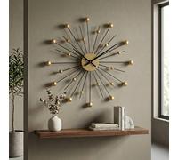 Garden Greatness Relica Retro Beaded Ball Wall Clock in Gold | Size: 1 Pack Garden Greatness Gold 1 Pack