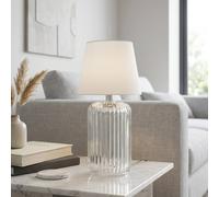 Garden Greatness Relica Ridged Glass Table Lamp in Beige Garden Greatness Beige